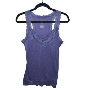 Mossimo‎ Supply Y2K Womens Purple Lace Trim Tank Top Size L Elena Gilbert
